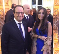  Leyla Aliyeva attends an official reception arranged within the framework of the conference on climate change in Paris